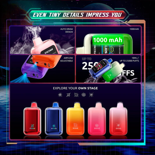 Spaceman Nebula 25000 Plus Disposable Vape: Explore New Vaping Horizons