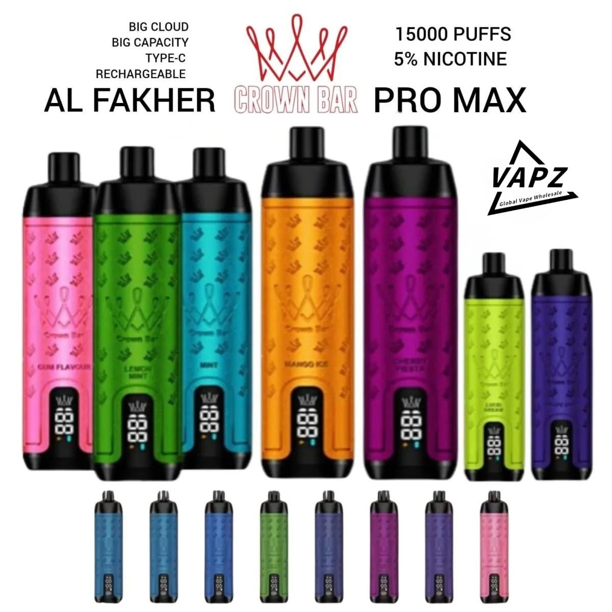 Al Fakher Crown Bar Pro Max Review - A Perfect DLT Disposable Device Vapz Vape Wholesale Al Fakher Crown Bar Pro Max Review - A Perfect DLT Disposable Device Vapz Vape Wholesale