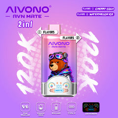 AIVONO AVN MATE 2 IN 1 120KPuffs 36ml Disposable Vape Wholesale