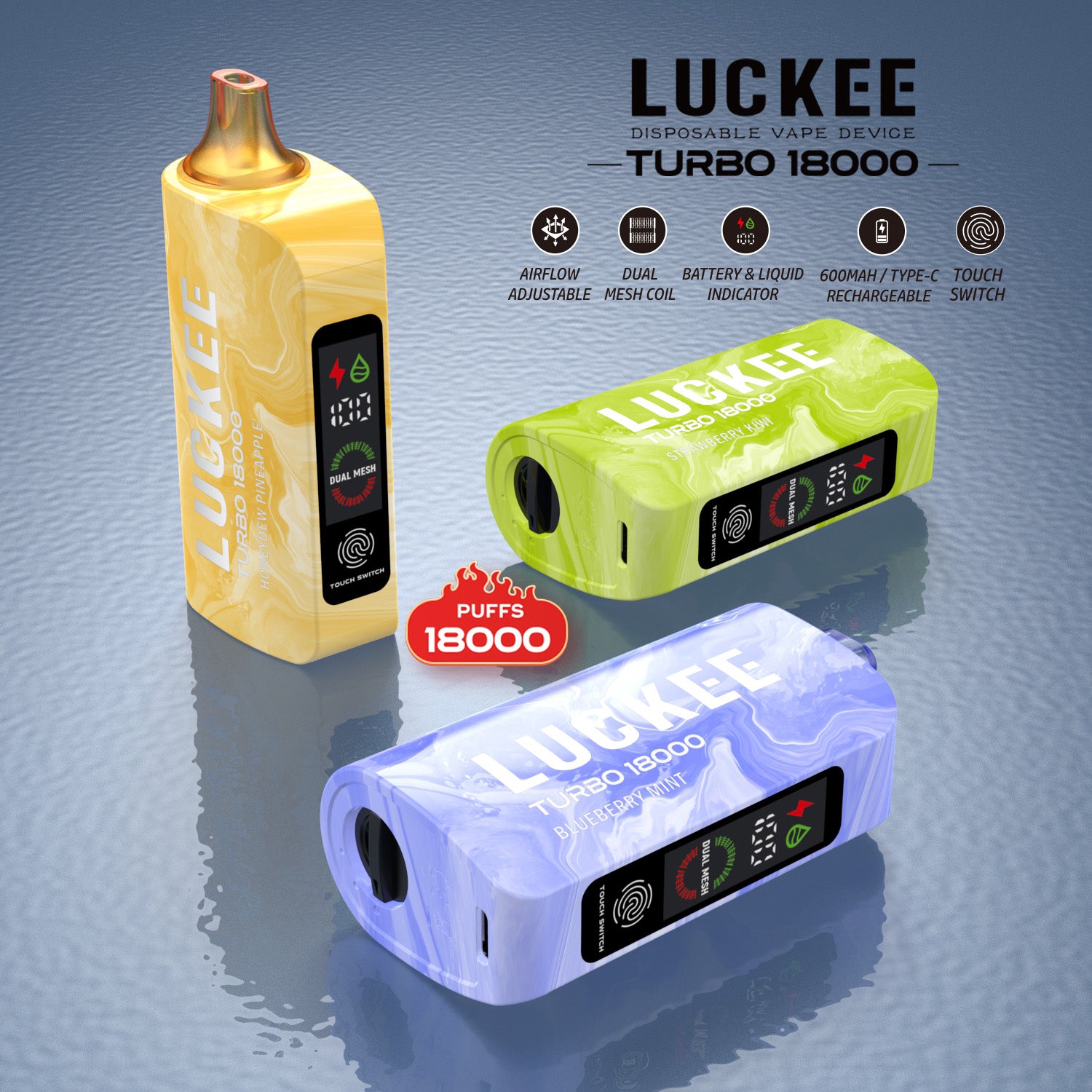 LUCKEE TURBO 18000 Puffs Disposable Vape Wholesale