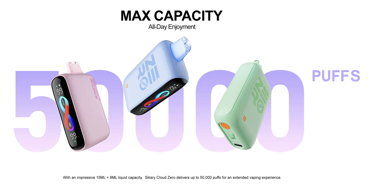 Sikary Cloud Zero 50000 Puffs Smoke-Free Disposable Vape Wholesale - Vapz Vape Wholesale