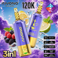 EU Warehouse AIVONO DTL 3 IN 1 120K Puffs Disposable Vape Wholesale