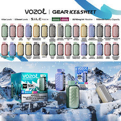 EU Warehouse VOZOL Gear Ice& Sweet 50000Puffs 30ml Disposable Vape Wholesale