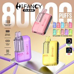EU Warehouse HIFANCY CLEAR 80000 Puffs Disposable Vape Wholesale