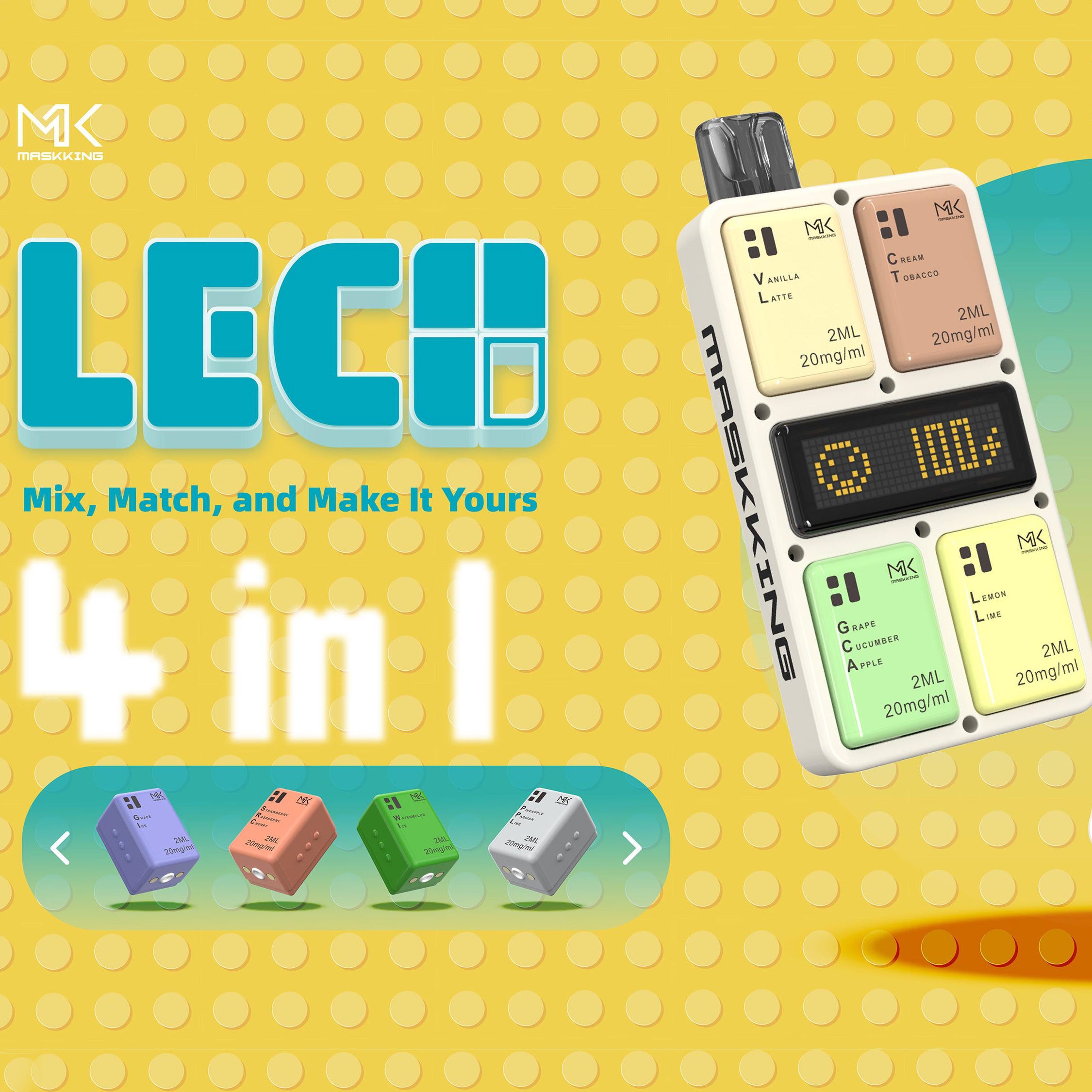 MASKKING LECO 2400 Puffs Pod Device System Wholesale - Vapz Vape Wholesale