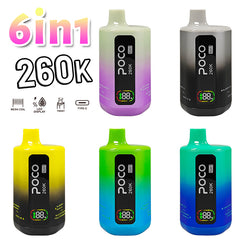 EU Warehouse POCO 6IN1 260K Puffs Disposable Vape Wholesale