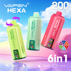 EU Warehouse VAPEN HEXA 6IN1 200K Puffs Disposable Vape Wholesale