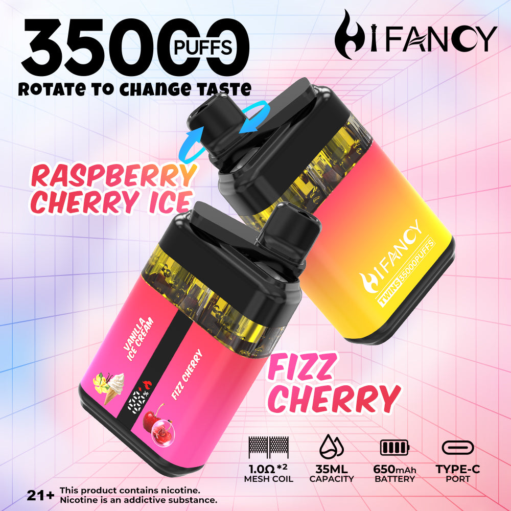 HIFANCY TWINS 35000 Puffs Disposable Vape Wholesale - Vapz Vape Wholesale