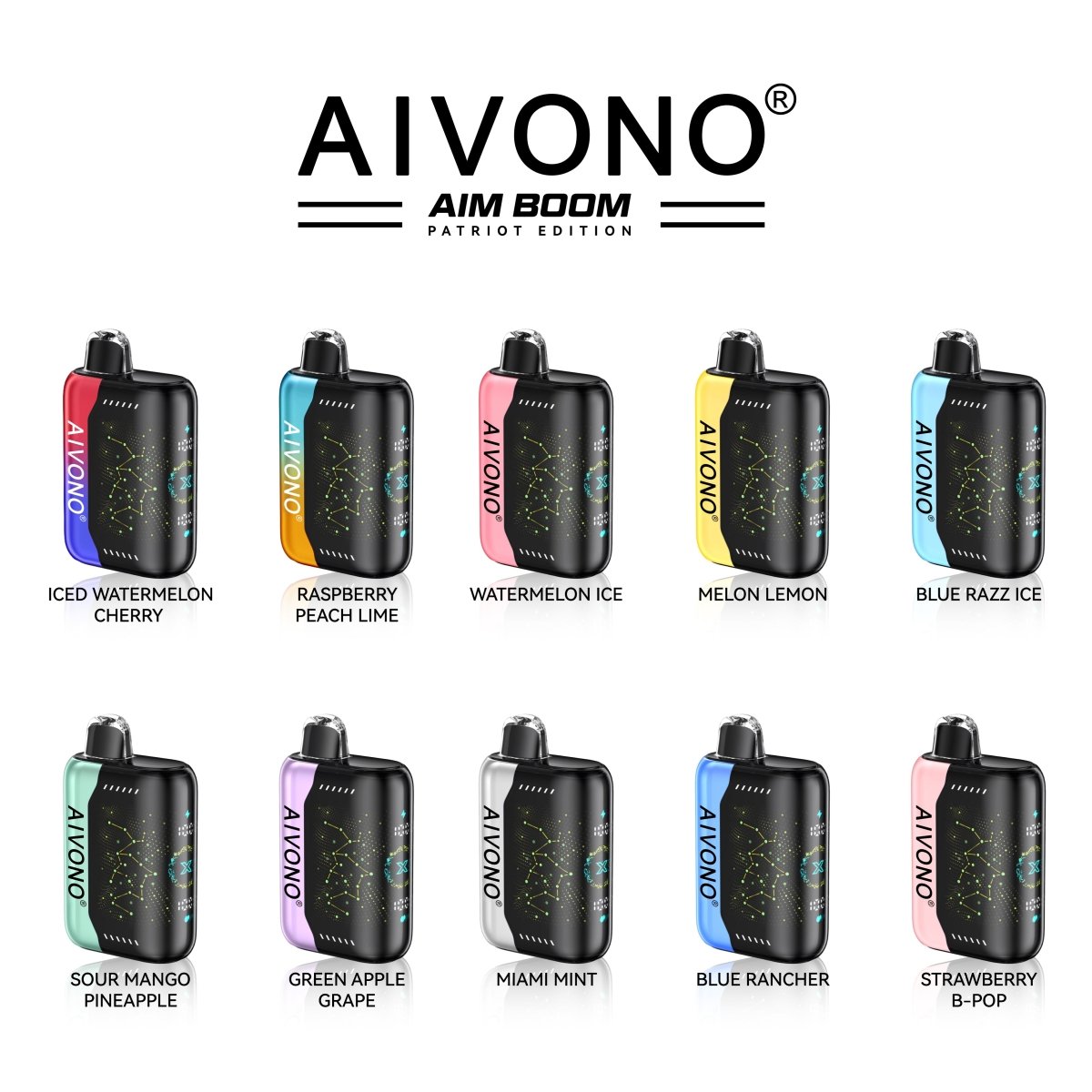 AIVONO AIM BOOM 25000 Puffs Patriot Edition Disposable Vape Wholesale - Vapz Vape Wholesale