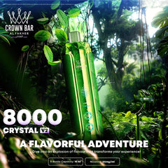 Al Fakher CRYSTAL V2 8000 Puffs 18ml Disposable Vape Wholesale - Vapz Vape Wholesale