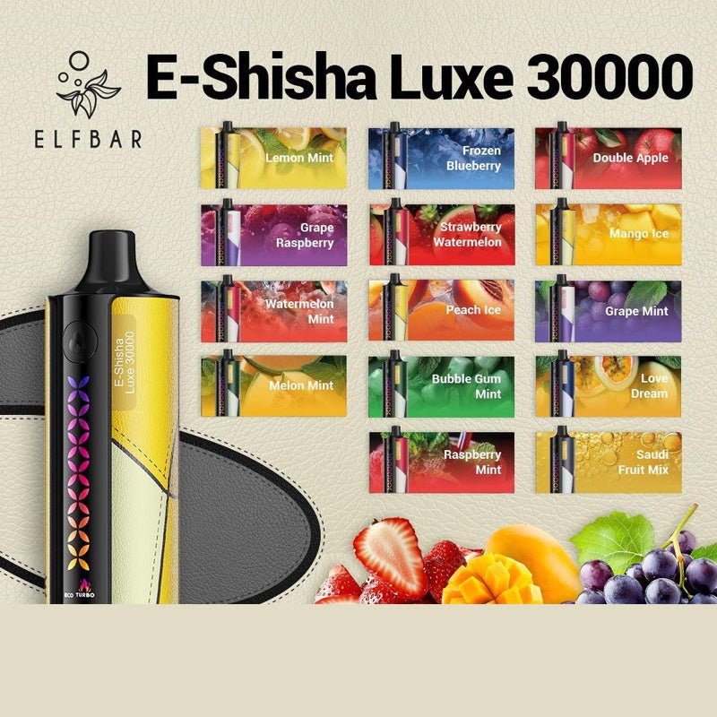 ELF BAR E-Shisha Luxe 30000 Puffs Disposable Vape Wholesale Vapz Vape Wholesale ELF BAR E-Shisha Luxe 30000 Puffs Disposable Vape Wholesale Vapz Vape Wholesale