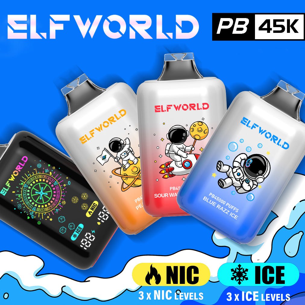 ELF WORLD PB45000 Puffs Disposable Vape Wholesale - Vapz Vape Wholesale
