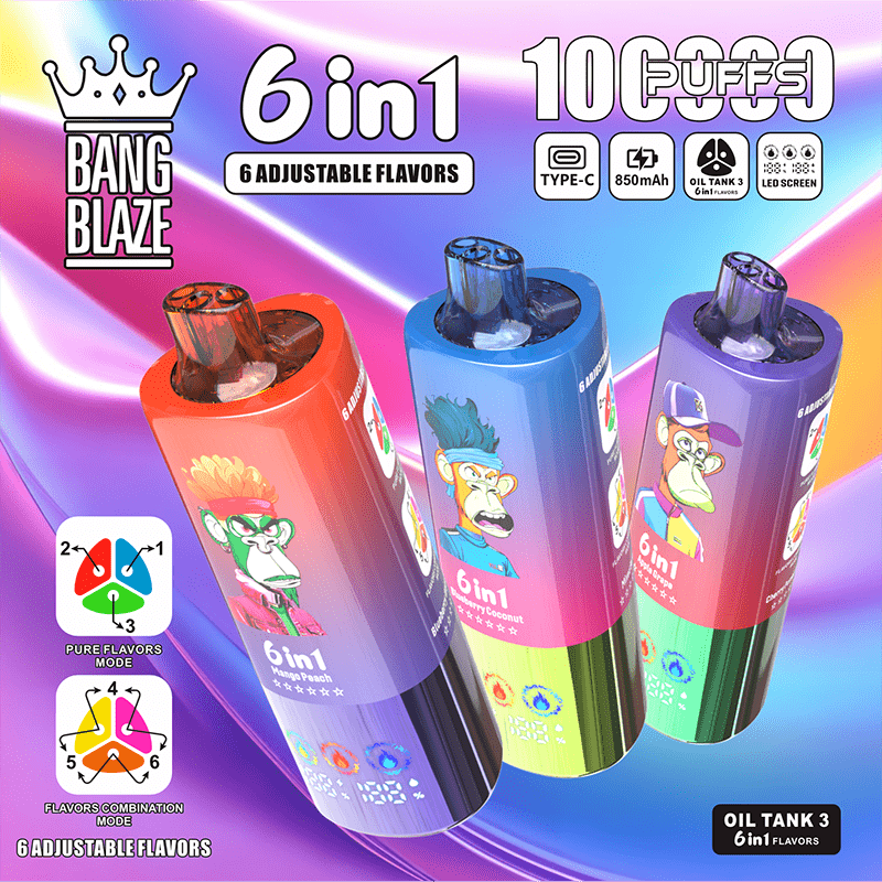 EU Warehouse BANG BLAZE 6 IN 1 100k Puffs Disposable Vape Wholesale - Vapz Vape Wholesale