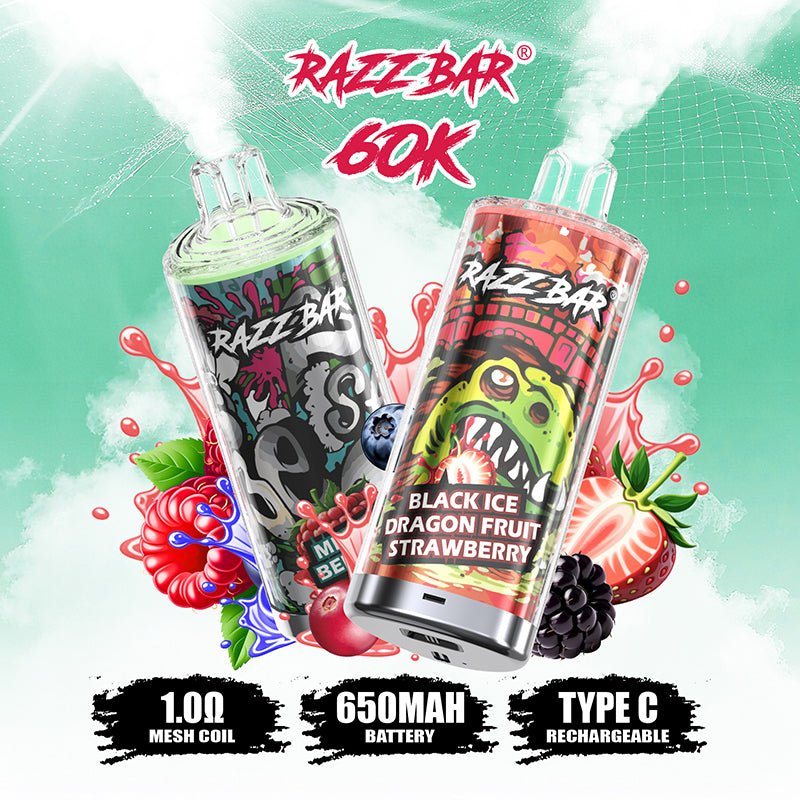 EU Warehouse Razz Bar 60000 puffs Disposable Vape Wholesale - Vapz Vape Wholesale