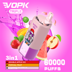 EU Warehouse VOPK Triple 3in1 60000 Puffs Disposable Vape Wholesale - Vapz Vape Wholesale