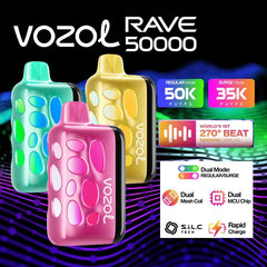 EU Warehouse VOZOL RAVE 50000 Puffs Disposable Vape Wholesale - Vapz Vape Wholesale