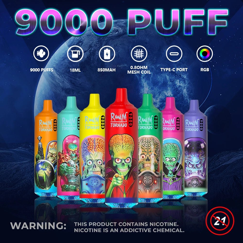 Fumot RandM Tornado 9000 Puffs Disposable Vape Wholesale - Vapz Vape Wholesale