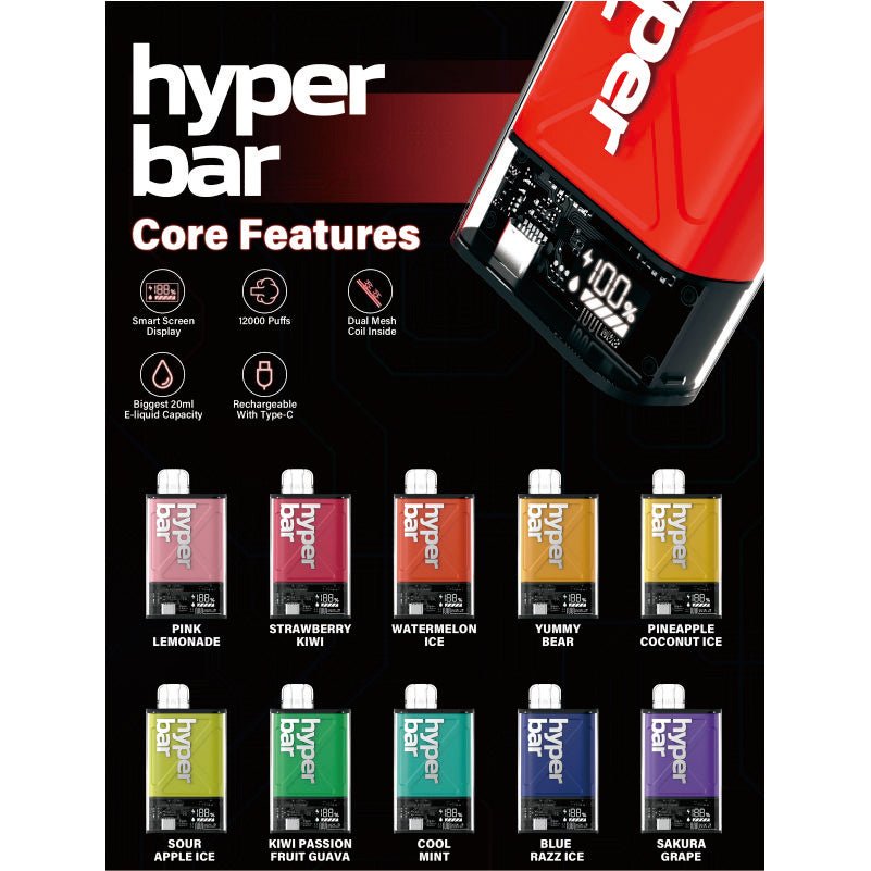 instabar Hyperbar Ultra 12000 Puffs Disposable Vape Wholesale - Vapz Vape Wholesale