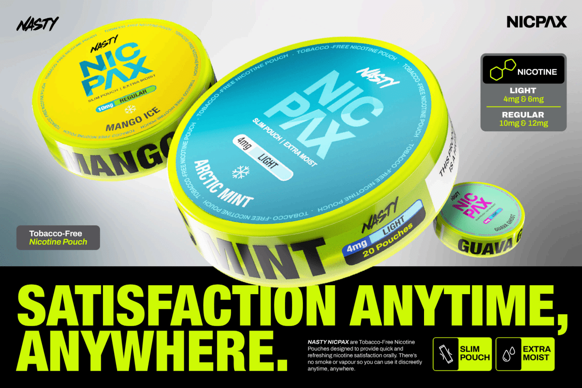 Nasty NicPax Nicotine Pouches Wholesale - Vapz Vape Wholesale