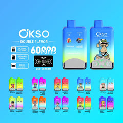 OKSO Double Flavors 60000 Puffs Disposable Vape Wholesale - Vapz Vape Wholesale