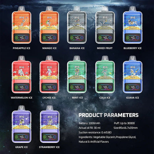 30,000 Puffs! The ATVS Astronaut That Keeps Going When Others Stop! - Vapz Vape Wholesale