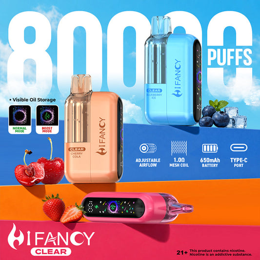 Hifancy Vape Review: Hifancy Clear 80000 Puffs Disposable Vape Wholesale
