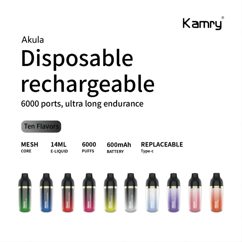 The Ultimate Guide to Kamry Akula 6000 Puffs Disposable Vape for Global Suppliers