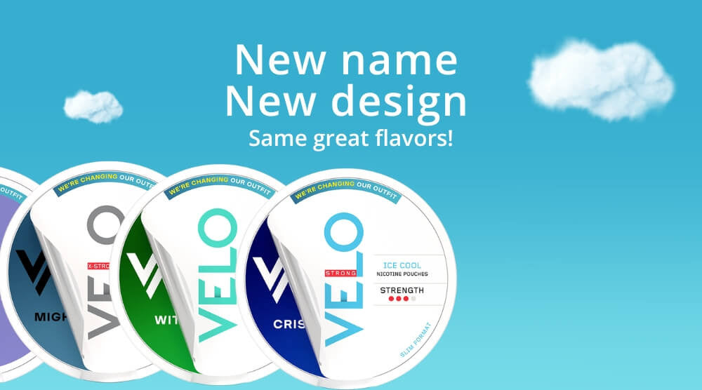VELO Snus in a new package design - rebranding 2024!