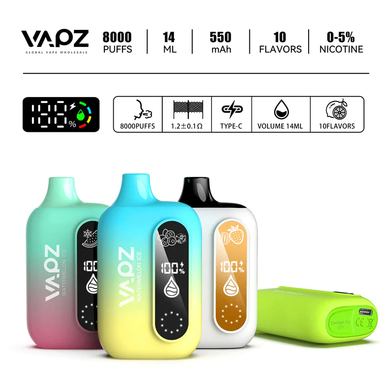 Vapz GO 8000Puffs Disposable Vape Wholesale