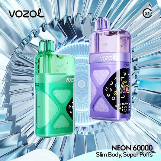 VOZOL Neon 60000 Puffs: Wholesale Price, EU Stock, Visible Liquid Tank,3 Level Power Mode,5% Nicotine