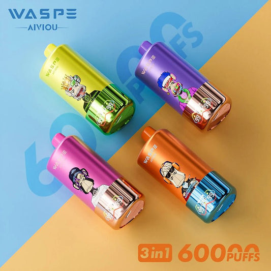 Waspe 60K Puffs Reviews: 3-IN-1 Flavors, 54ML, Wholesale Price