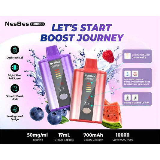 NESBES B10000 Puffs: Premier Disposable Vape Wholesale Innovation - Vapz Vape Wholesale