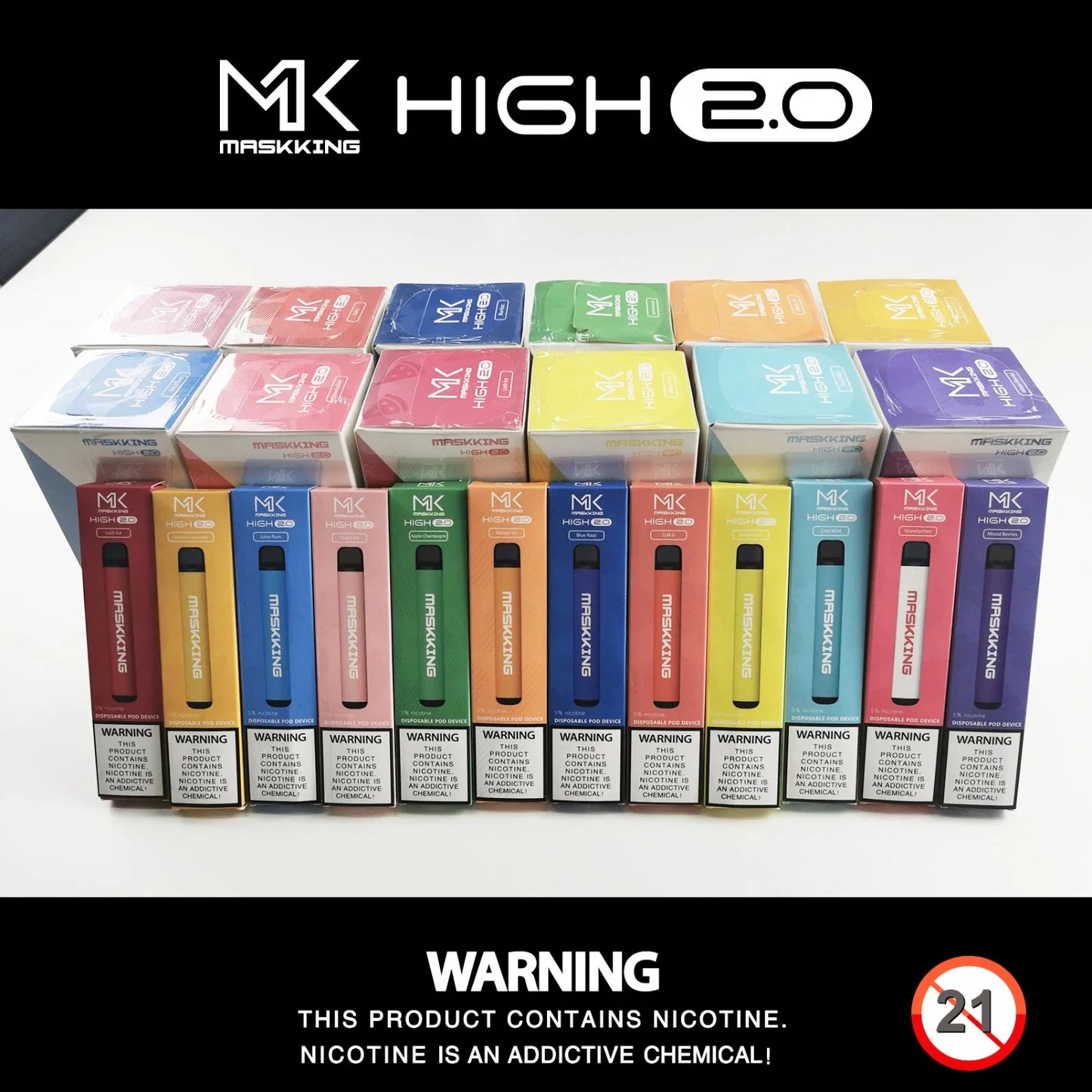 Maskking HIGH2.0 400 Puffs Disposable Vape Wholesale - Vapz Vape Wholesale