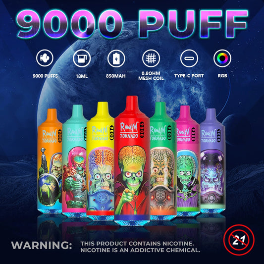 RandM Tornado 9000 Puffs Disposable Vape Wholesale - Vapz Vape Wholesale