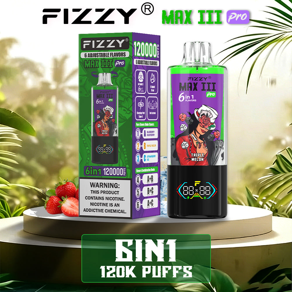 EU Warehouse FIZZY MAX III PRO 120K Puffs Disposable Vape Wholesale - [VapzVape]