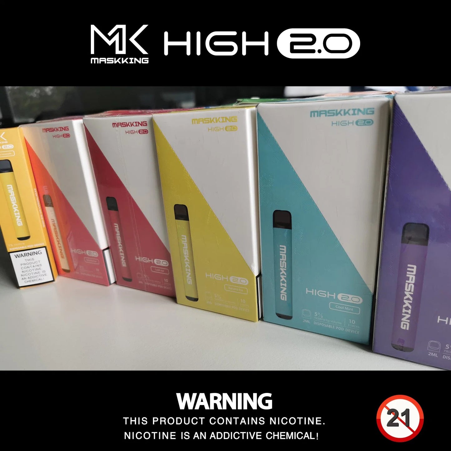 Maskking HIGH2.0 400 Puffs Disposable Vape Wholesale - Vapz Vape Wholesale