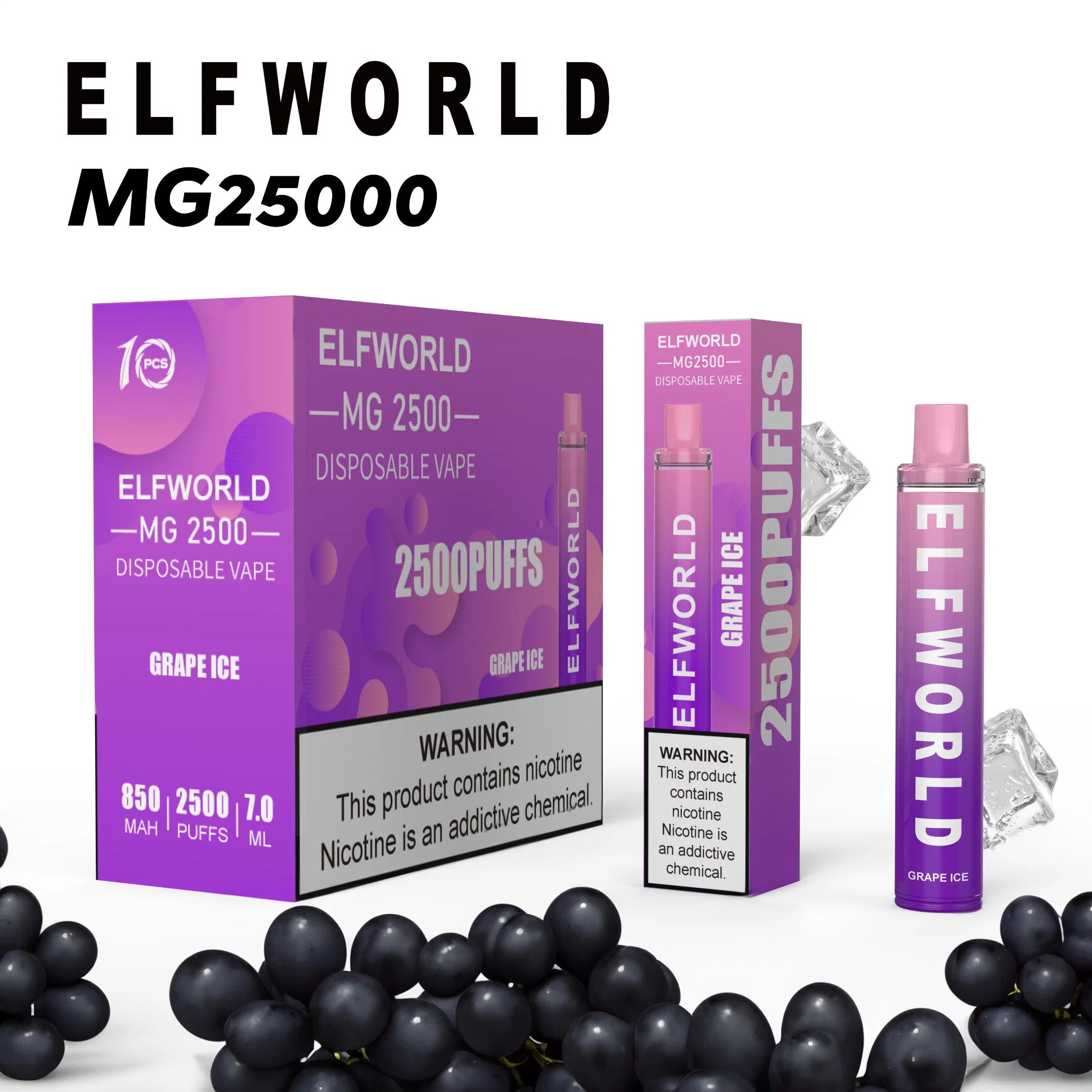 ELFWORLD MG 2500 Puffs Dosposable Vape Wholesale - Vapz Vape Wholesale