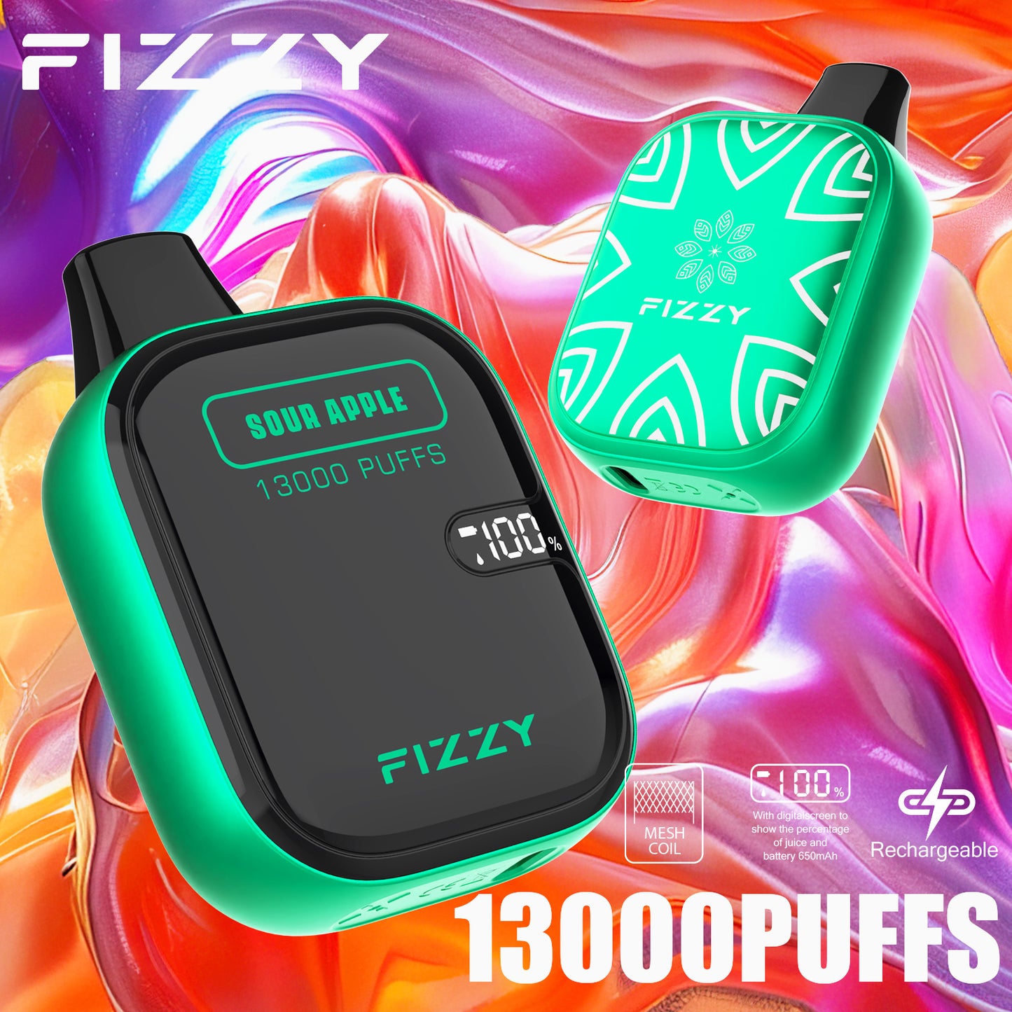 FIZZY BOOM 13000 затяжек одноразовый вейп оптом