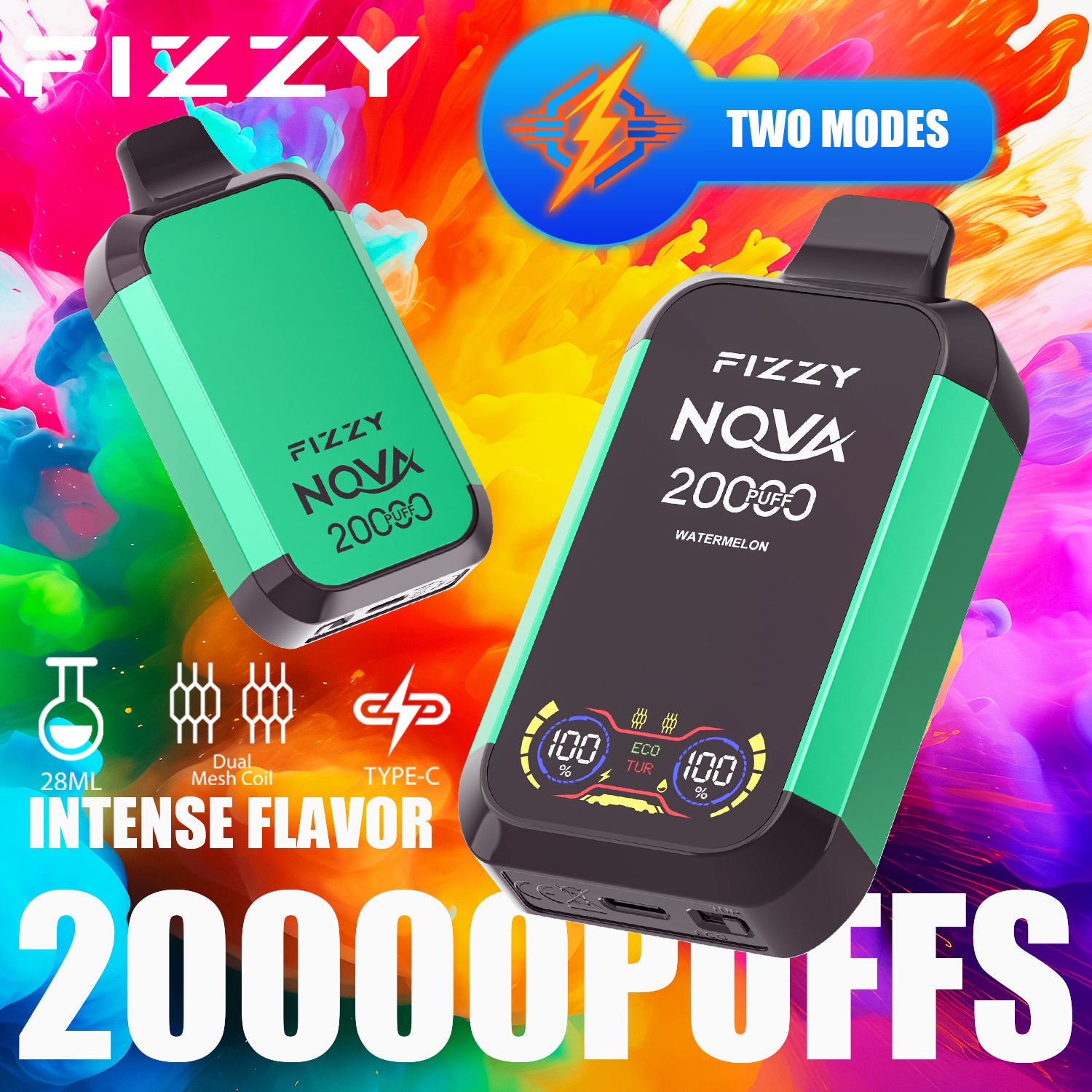 Fizzy NOVA  20000 Puffs Disposable  Vape Wholesale