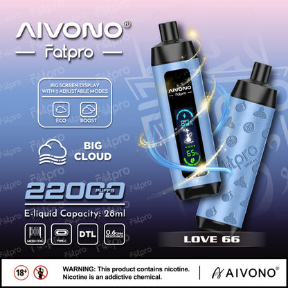 AIVONO FATPRO 22000 Puffs Disposable Vape Wholesale