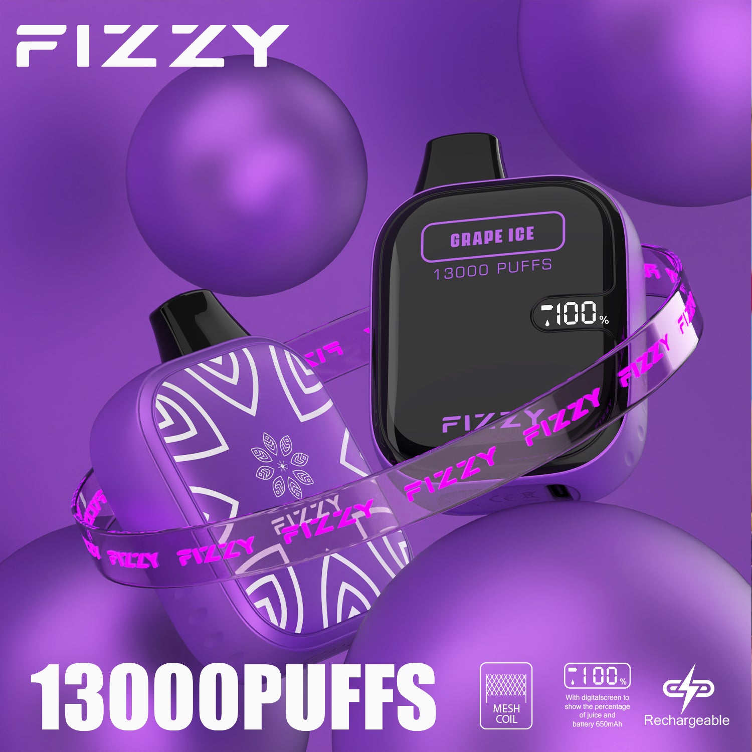 Fizzy BOOM  13000 Puffs  Disposable Vape Wholesale