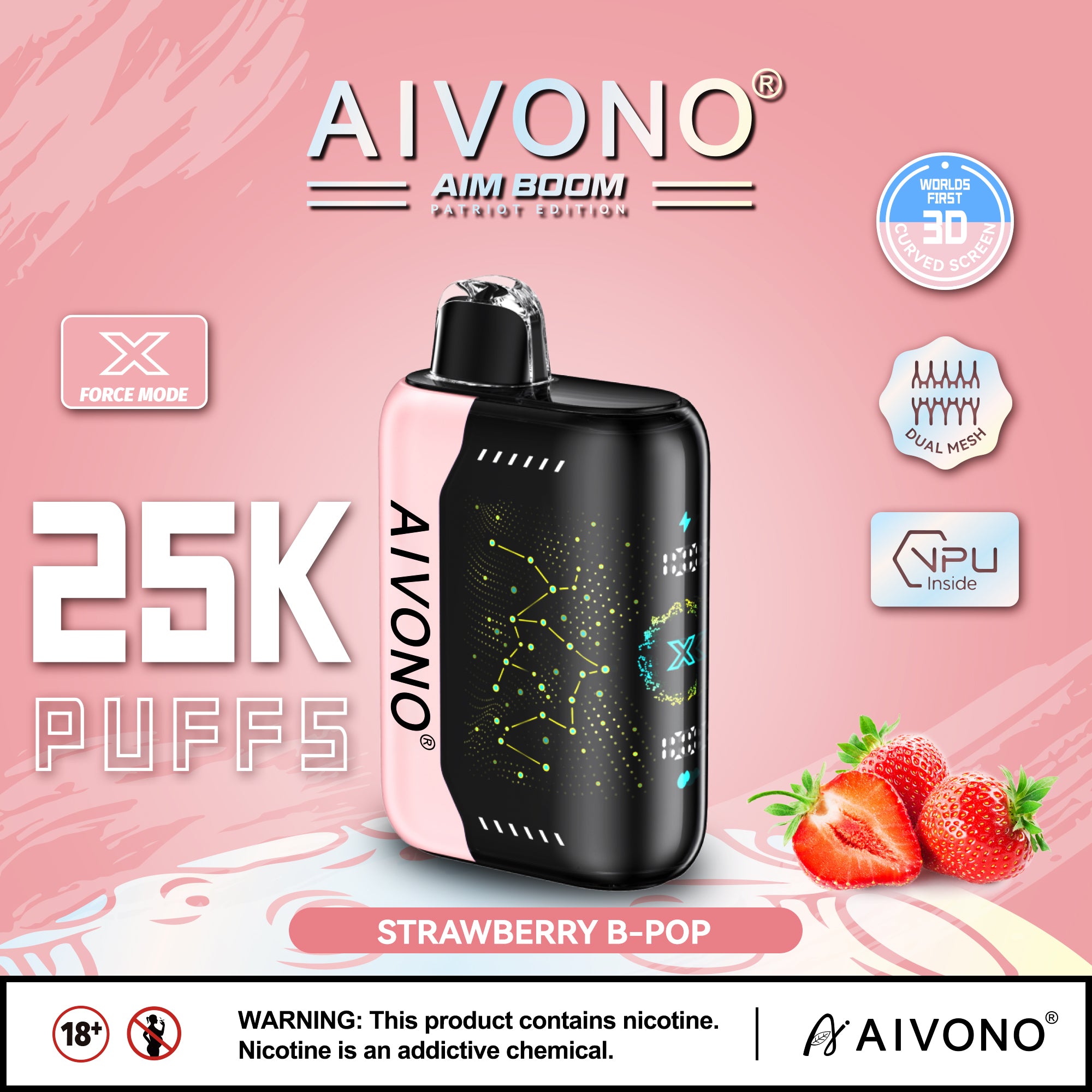 AIVONO AIM BOOM 25000 Puffs Patriot Edition Disposable Vape Wholesale