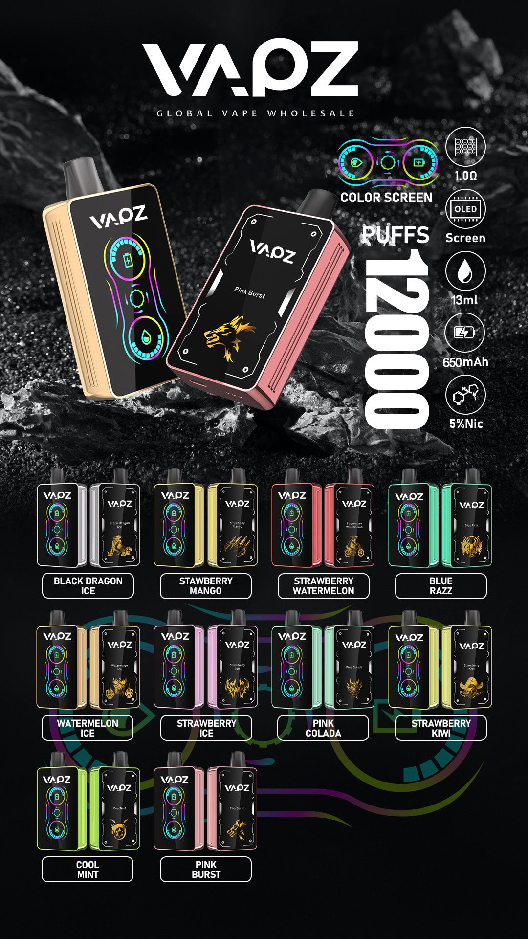 HOPEE 12000 Puffs Disposable Vape Wholesale - Vapz Vape Wholesale