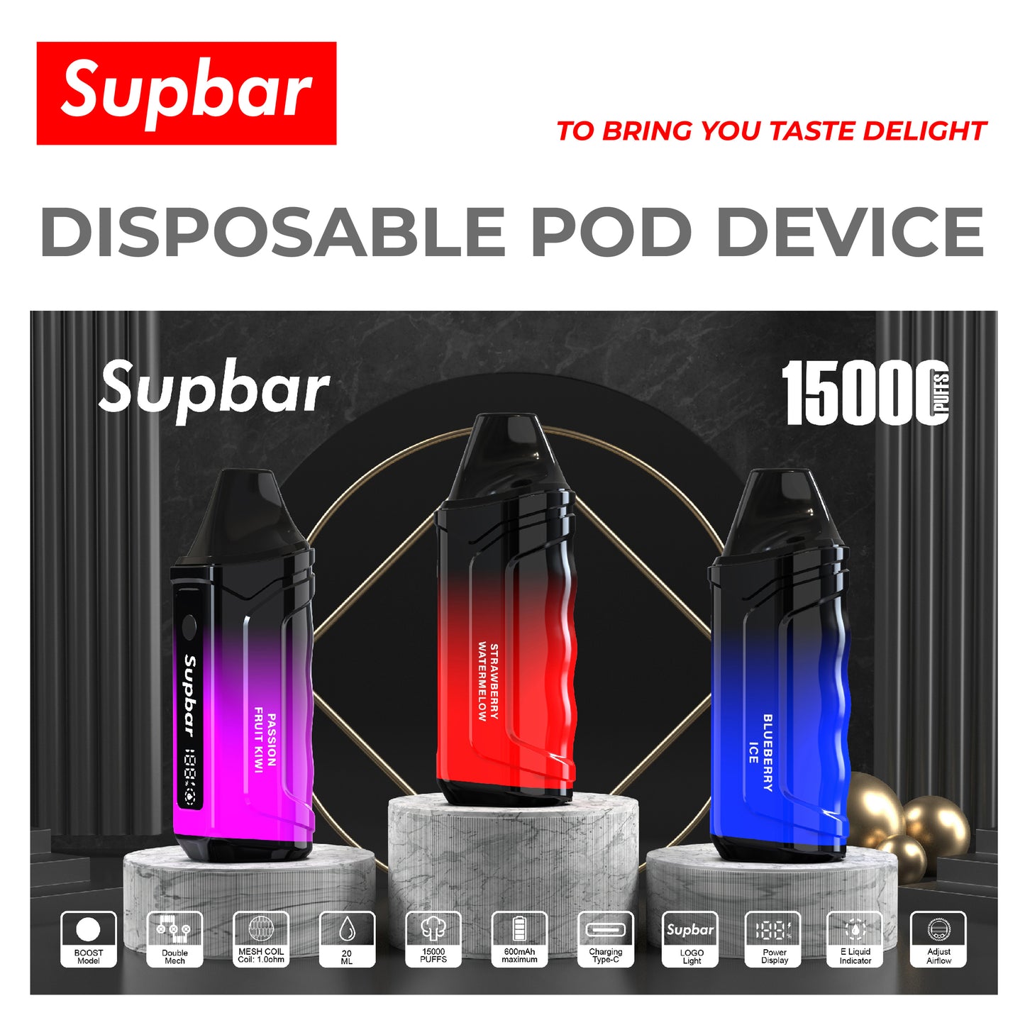 SupBar Dagger 15000 Puffs Disposable Vape Wholesale