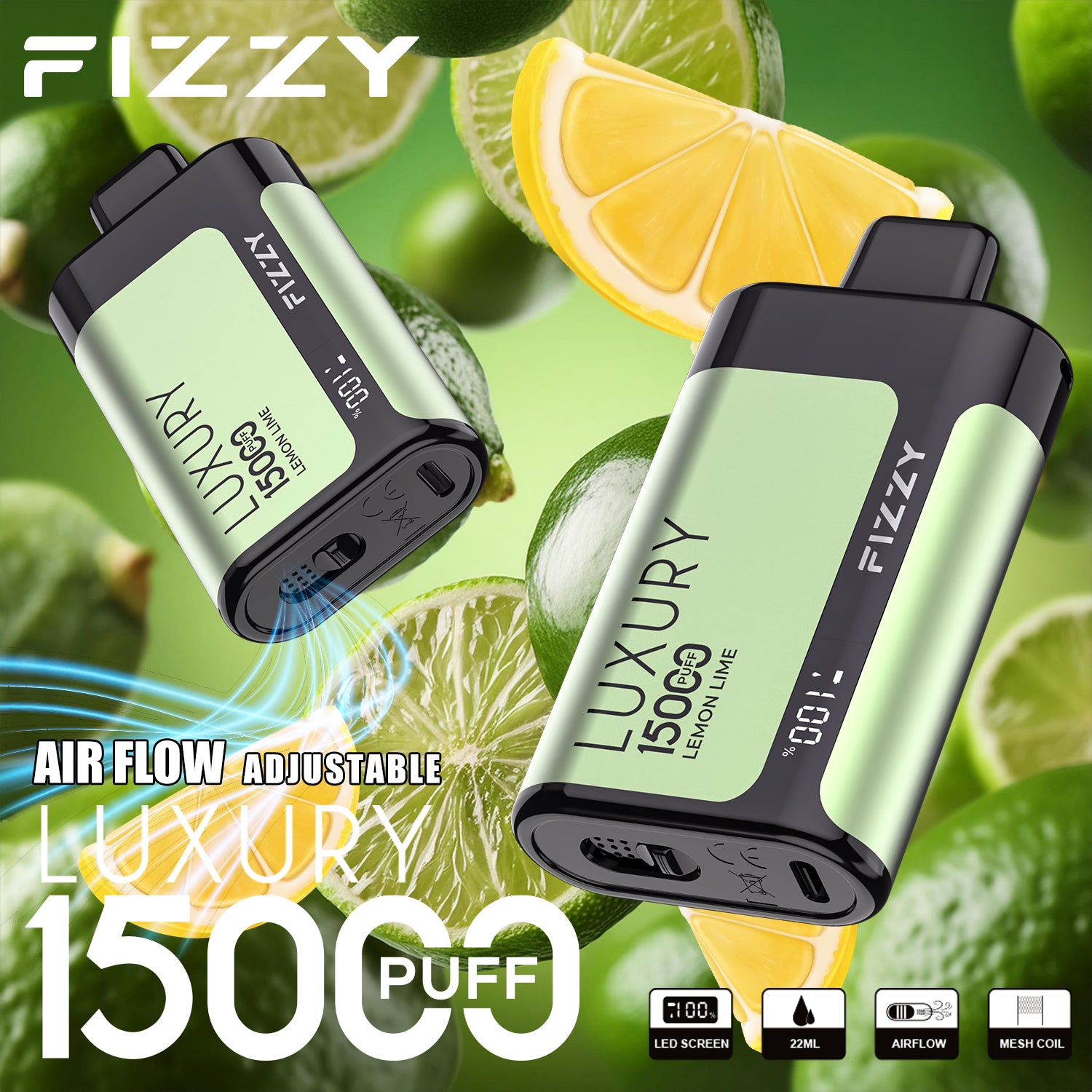 Fizzy LUXURY  15000 Puffs Disposable  Vape Wholesale