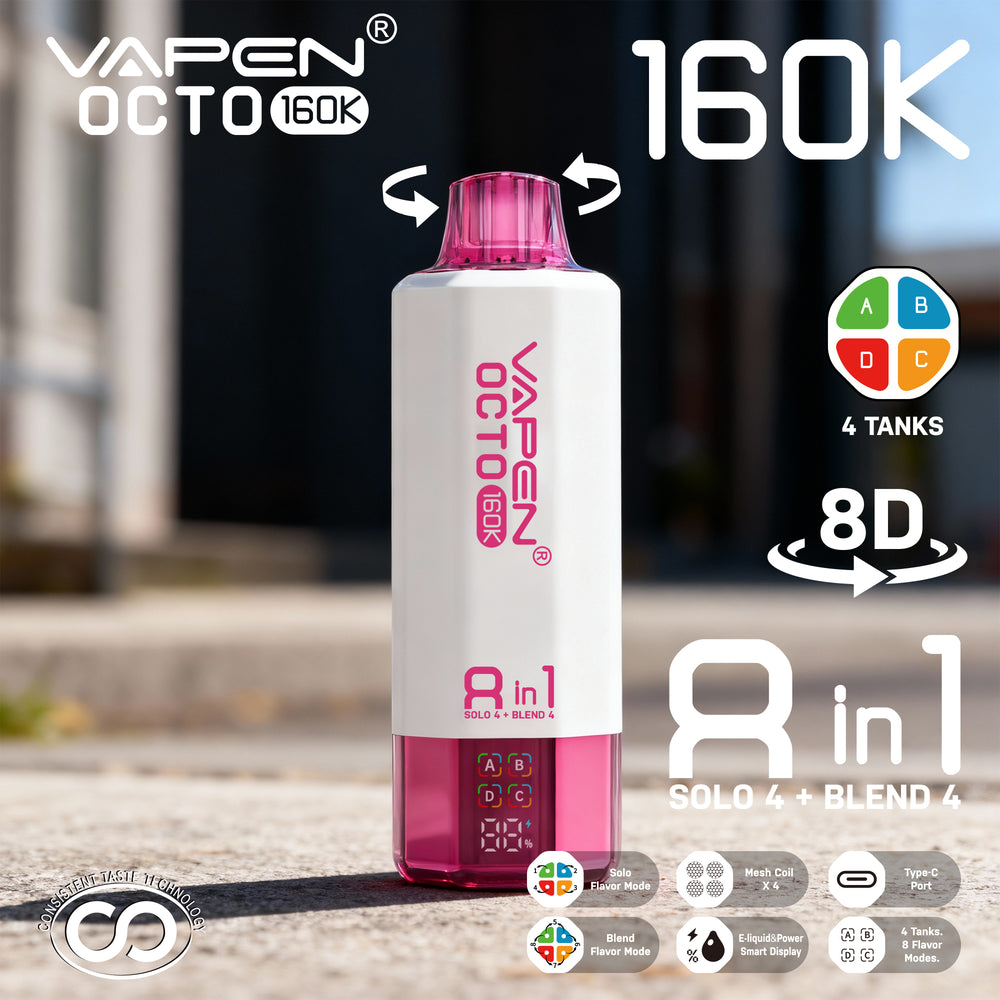 EU Warehouse VAPEN OCTO 8IN1 160K Puffs Disposable Vape Wholesale Vapz Vape Wholesale EU Warehouse VAPEN OCTO 8IN1 160K Puffs Disposable Vape Wholesale Vapz Vape Wholesale