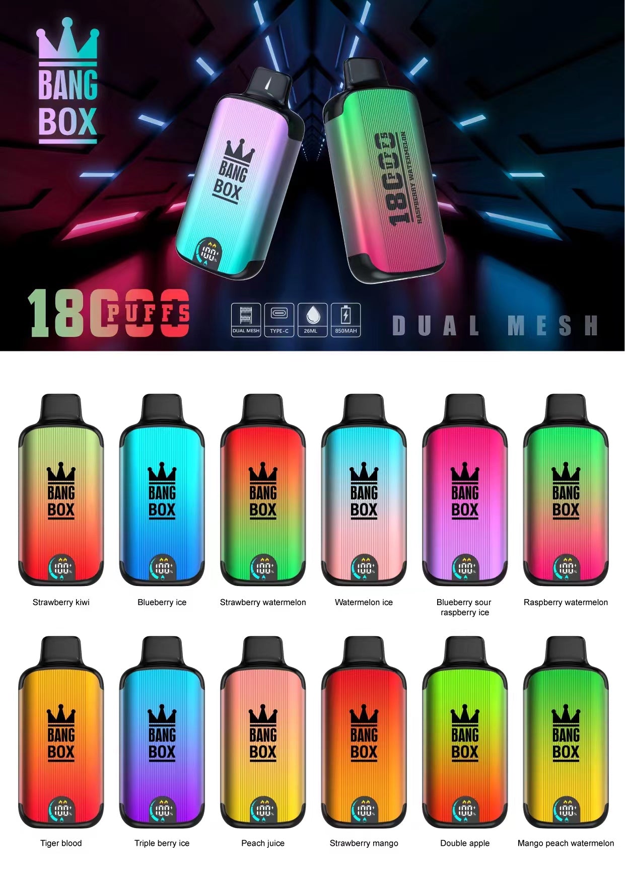 BANGBOX 18000 Puffs Disposable Vape Wholesale