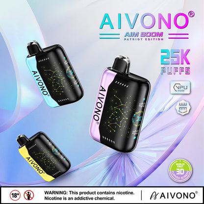 AIVONO AIM BOOM 25000 Puffs Patriot Edition Disposable Vape Wholesale