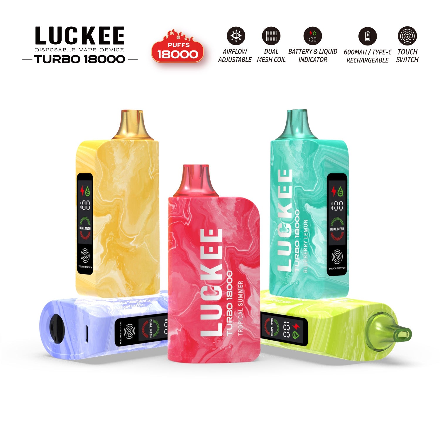 LUCKEE TURBO 18000 Puffs Disposable Vape Wholesale - Vapz Vape Wholesale