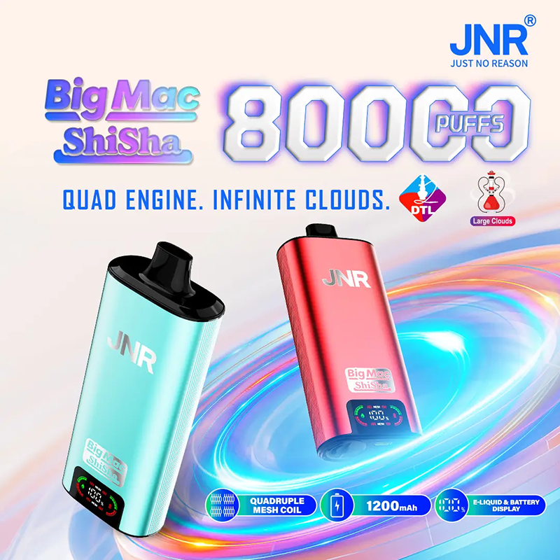 JNR Big Mac Shisha 80000 Puffs 55ml Disposable Vape Wholesale